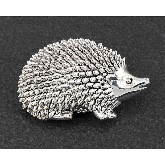 Country Hedgehog Silver Plated Brooch