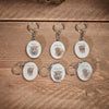 Cute Marble Highland Cow Oval Keyring for key organization