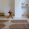 Brink & Campman Craft Fundament Abstract Rug Caramel lifestyle picture in the living room