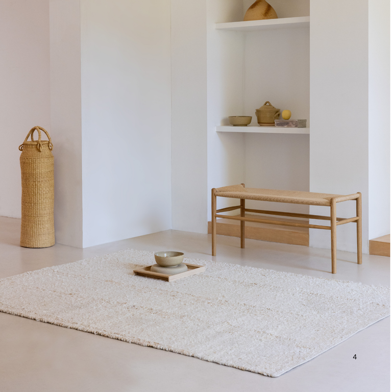 Brink & Campman Craft Fundament Abstract Rug Wool White