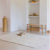 Brink & Campman Craft Fundament Abstract Rug Wool White lifestyle picture