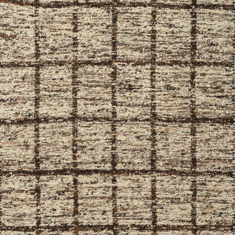 Brink & Campman Jack Bear Brown Rug – Large Geometric Wool Rug