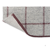 Brink & Campman Craft Matter Check Rug Ash-Stone Red woolen flatweave rug with a cotton backing