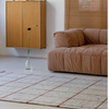 Brink & Campman Craft Matter Check Rug Ash-Stone Red lifestyle picture in the living room