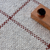 Brink & Campman Craft Matter Check Rug Ash-Stone Red close-view picture of the colors palette