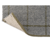 Brink & Campman Craft Matter Check Rug Slate Olive close-up view picture of the cotton backing