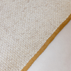 Brink & Campman Craft Matter Plain Rug Warm White with a mustard bordered ends