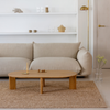 Brink & Campman Craft Plait Plain Rug Natural lifestyle picture in the living room