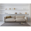 Brink & Campman Craft Plait Plain Rug Stone lifestyle picture in the living room