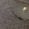 Brink & Campman Craft Plait Plain Rug Stone close-up view picture of the woven design