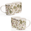 Newgrange Cream Floral Rose Set of 4 Mugs picture on the white background