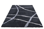 Cruz Bohemian Rug Black 01 horizontal view of the rug