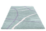 Cruz Bohemian Rug Green 05 horizontal view of the rug layout