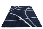 Cruz Bohemian Rug Navy 03 horizontal view of the rug