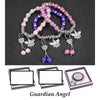 Crystal Guardian Angel Bracelet in a light pink color