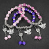 Crystal Guardian Angel Bracelet with a meaningful message "Angels watching over me"