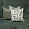 Cushion F+H Studio Plain Solara Avocado 45x45cm life style picture