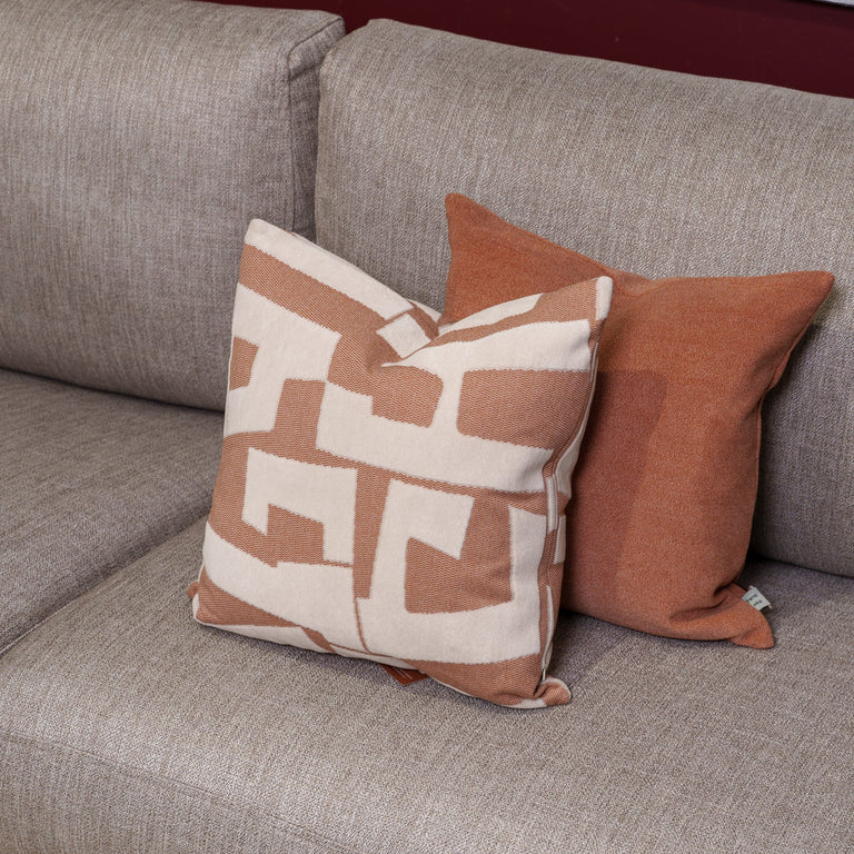 Cushion F+H Studio Solara Terracotta 45x45cm - Soft Furnishings Accent