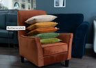 Cushion F+H Velvet Plain Butterscotch 45x45cm life style picture with another color cushions