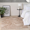 DKNY Central Park West Rug CEP02 Beige Brown lifestyl;e picture in the bedroom