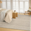 DKNY Pure Rows DKP12 Rug ROW01 Ivory Grey lifestyle picture in the bedroom