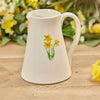 Daffodil White Embossed Stoneware Jug