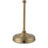 Dahl Rechargeable Table Lamp Antique Brass Base Only LED close view picture of the base with switching button