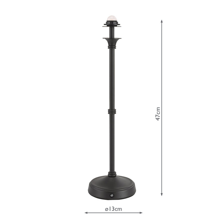 Dahl Rechargeable LED Table Lamp Base Black - Modern Lighting Collection