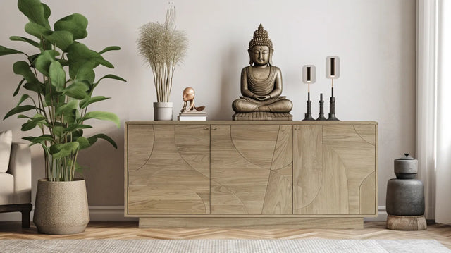Dakota 3 Door Sideboard Oak - Large Dining Room Cabinet