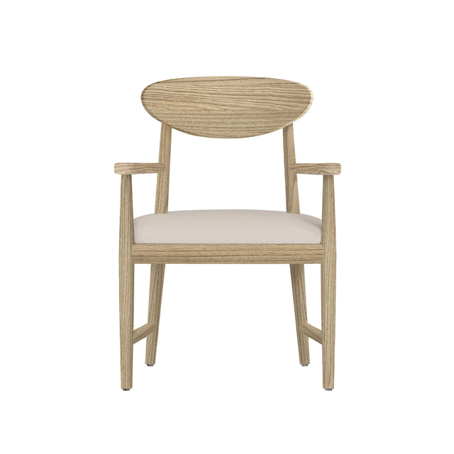 Dakota Carver Dining Chair Oak - Linen Seat Dining Room Furniture