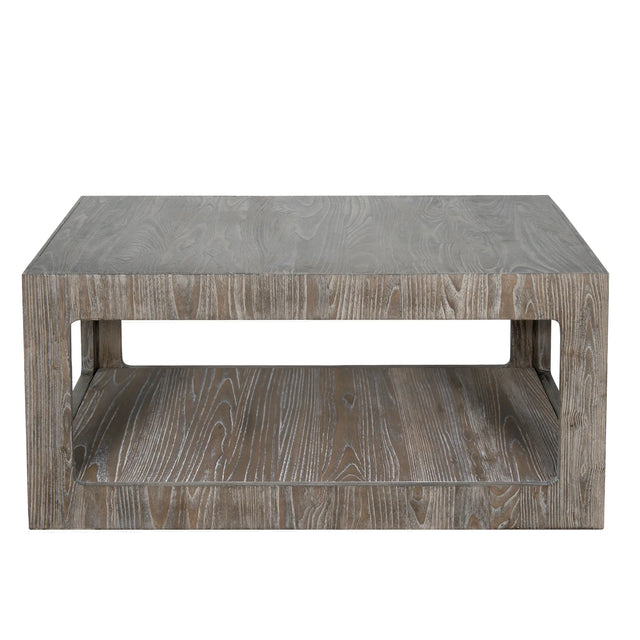Dakota Coffee Table - Square Grey Driftwood Living Room Table