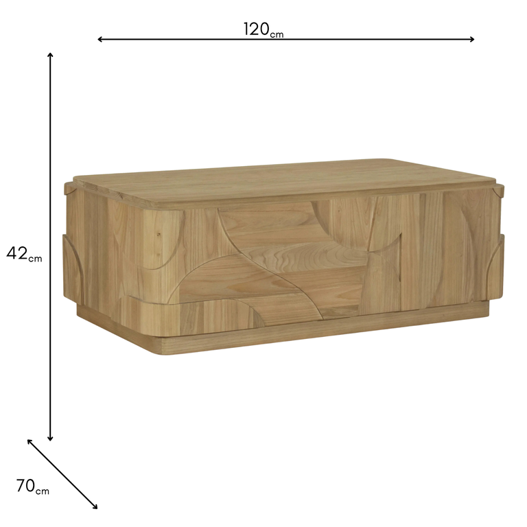 Dakota Coffee Table Oak - Geometric Wooden Coffee Table