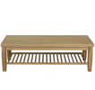 Dakota Coffee Table With Shelf Oak front view picture