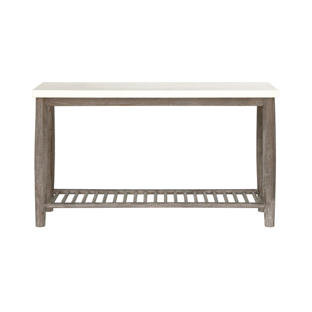 Dakota Console Table with Shelf - Grey Wash Living Room Table