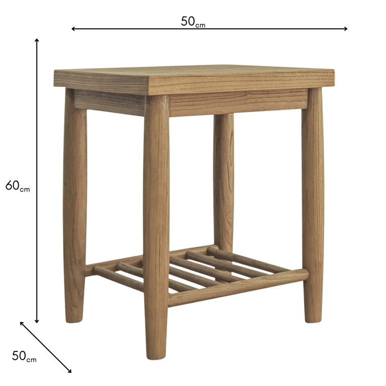 Dakota End Table With Shelf Oak - Side Table Living Room Furniture
