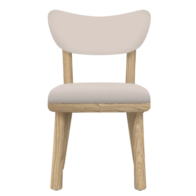 Dakota Fabric Dining Chair Oak - Dining Chair with Linen Upholstery