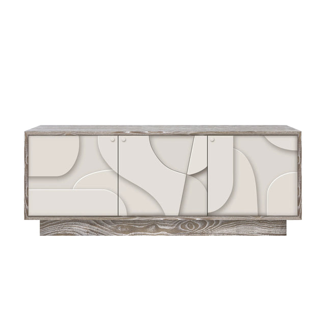 Dakota TV Unit With White Doors - Living Room Furniture Collection