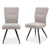 Dalila Fabric Dining Chair Cobble Natural Pair upholstered added fabric chairs for kitchen