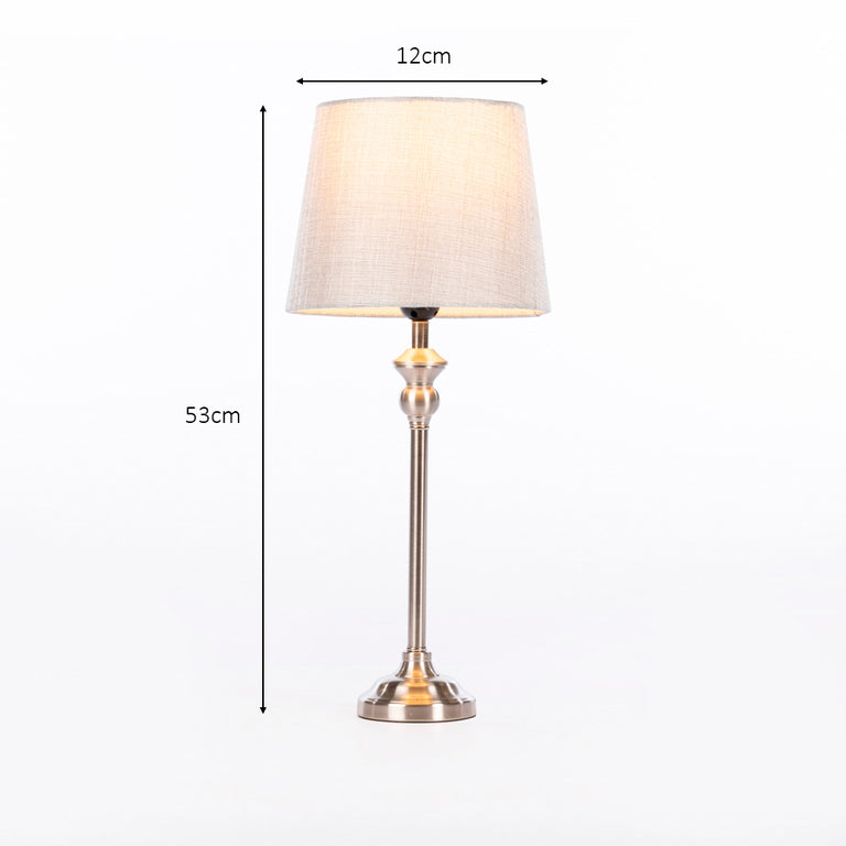 Dani Mini Buffet Table Lamp – Modern Silver Grey Lamp for Table