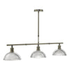 Dara 3 Light Bar Pendant Antique Brass with adjustable height