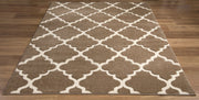 Darcy Geometric Rug Beige picture on the floor