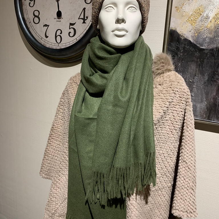 Dark Green Scarf – Soft Oversized Green Scarf | Perfect Gift for Her