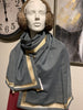 Dark Grey and Gold Scarf life style picture