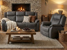 Darlington 3+1+1 Seater Sofa Recliner Suite Grey life style picture