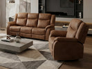 Darlington 3+1+1 Seater Sofa Recliner Suite Tan life style picture