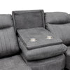 Darlington 3+2 Seater Sofa Recliner Suite Grey close view picture of the console tray on the 3 seater sofa