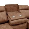 Darlington 3 +2 Seater Sofa Recliner Suite Tan close view picture of the console on 3 seater sofa