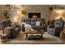 Darlington 3 Seater Sofa Recliner Grey life style picture with armchair and 2 seater sofa