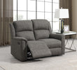 Dartmoor 2 Seater Sofa Recliner Grey life style photo with reclined seat