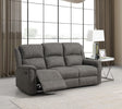 Dartmoor 3 Seater Sofa Recliner Grey life style photo with reclined seat